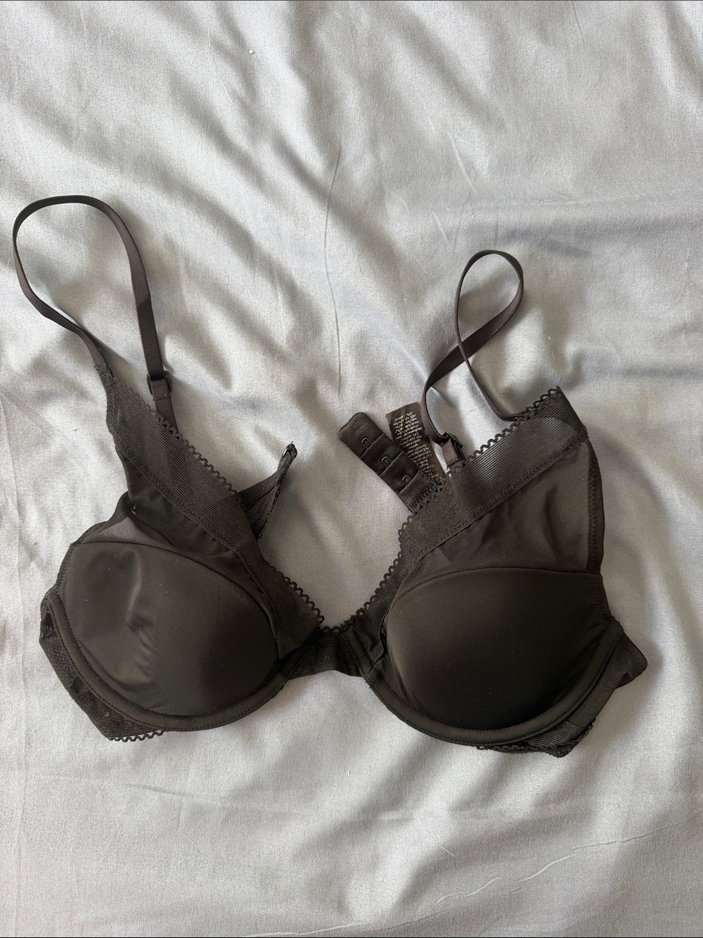 Calvin Klein Black Underwire Bra with Mesh Detailing